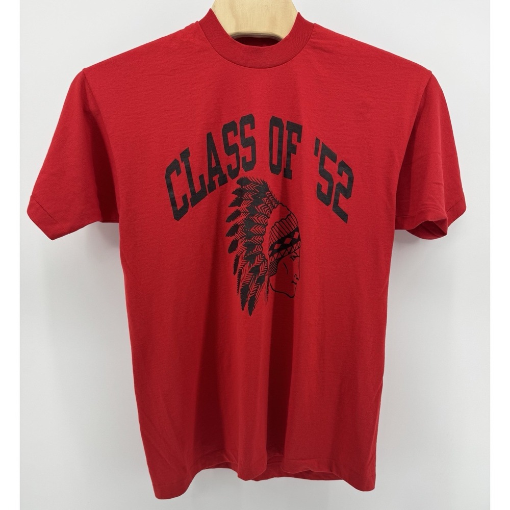 Vintage 90s Fruit of the Loom Chiefs Class of 1952 T-Shirt Size XL Single Stitch